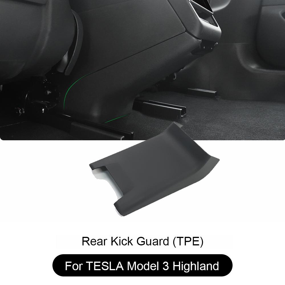 For Tesla Model 3 Highland 2024 Rear Seat Child Anti-Kick Board Anti Dirty Kickproof Mats Car Center Console Side Anti-Dirt Mats