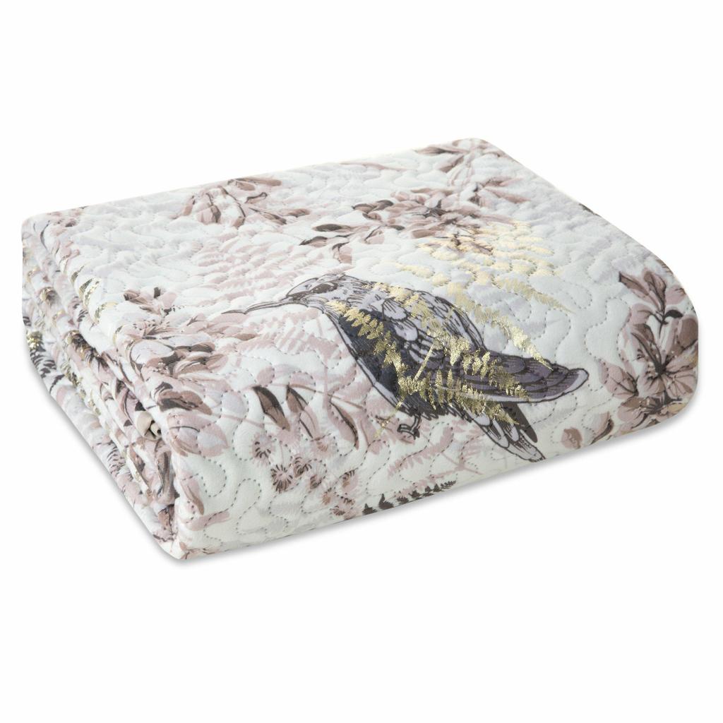 Narzuta Poly 170X210 Kwiaty Gałązki Ptak