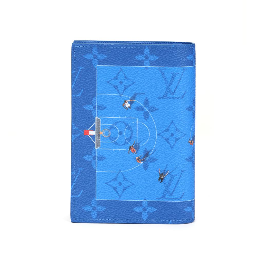 Louis Vuitton Copri passaporto Blu Pallacanestro Tela Monogramma Portafogli Uomo M26795