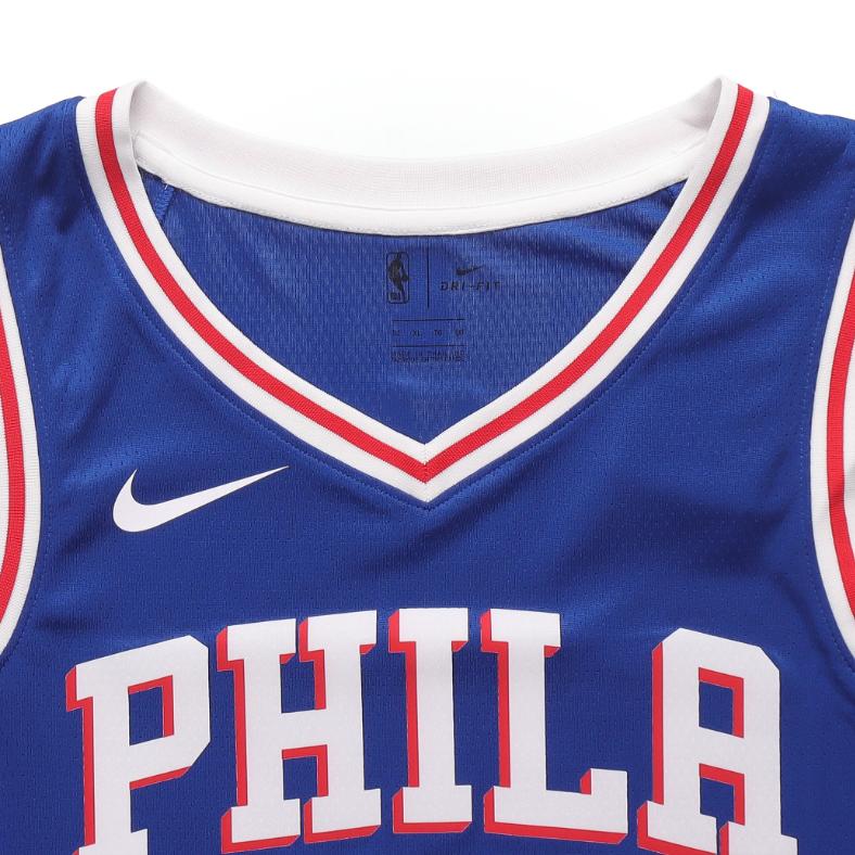 Nike NBA 2020 Season Philadelphia 76ers Jersey, Simmons No. 25 Men Tops Light-Blue CW3678-498