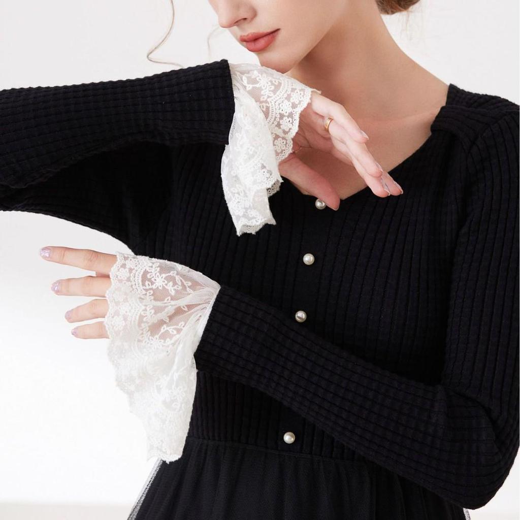 Korean Fairy Lace Decorative False Sleeves for Dresses - Women's Sweet Accessory