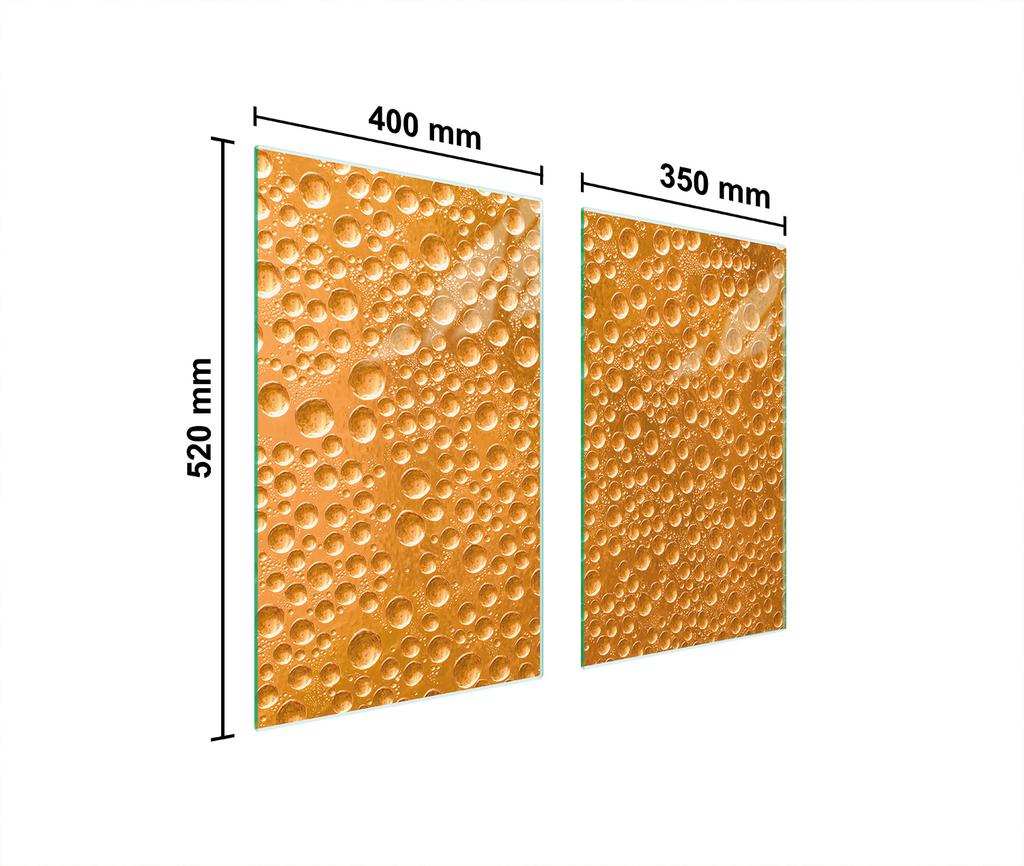 GLAS-KOCHFELDSCHUTZPLATTE 75x52 TROPFEN