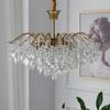 Luxury French Crystal Led Ceiling Pendant Lamps Nordic Bedroom Living Room Dining Table Amber Lustre Art Decor Chandelier light