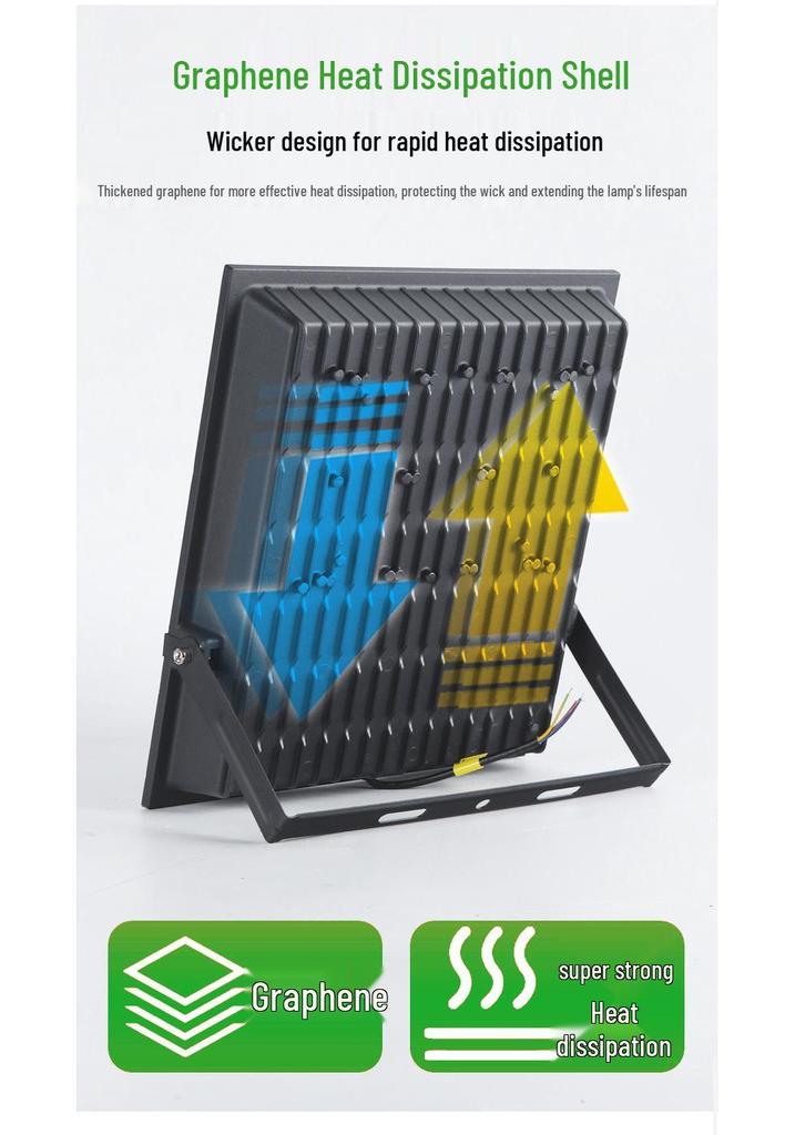 Yaming Waterproof LED Floodlight 100W/200W Outdoor Spotlight for Advertising & Workshop Lighting