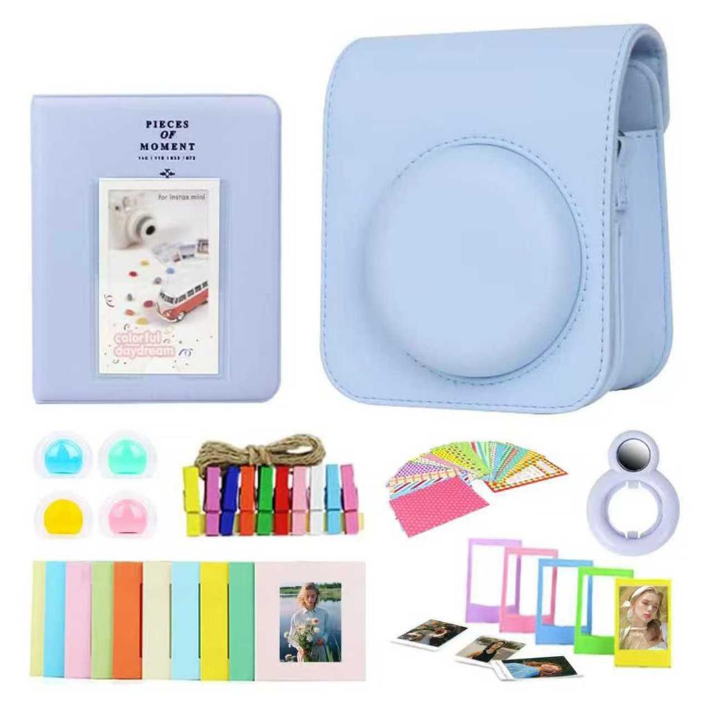 7 In 1 Instant Camera Accessories Bundle Case Photo Album Film Frame Selfie Lens for Fujifilm Instax Mini 12 Instant Cam
