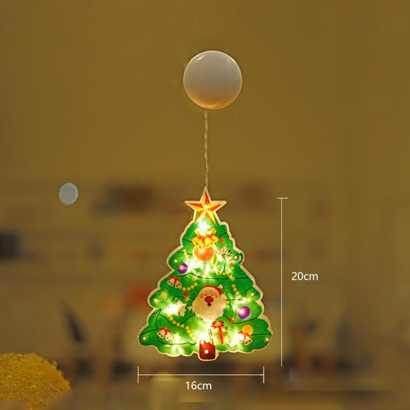 Lumini LED Suspendate Cu Ventuză Om De Zăpadă Lampă în formă de Moș Crăciun Pentru Vitrina petrecerii de Crăciun