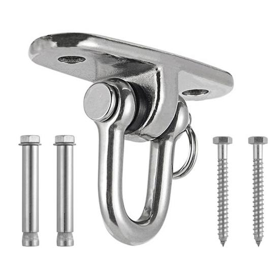 Ceiling Mount Swing Hanger with Screws Heavy Duty 360 Degrees Swivel Indoor Outdoor Porch Yoga Swing Hammock Hanging Chair Ceiling Hook