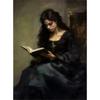 Vintage Read Elegant Girl Book Lovers Poster Women Portrait Oil Painting On Canvas Painting Wall Art Picture for Room Home Decor