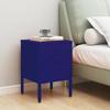 VidaXL Bedside Table Navy Blue 35x35x51 Cm Steel 336208