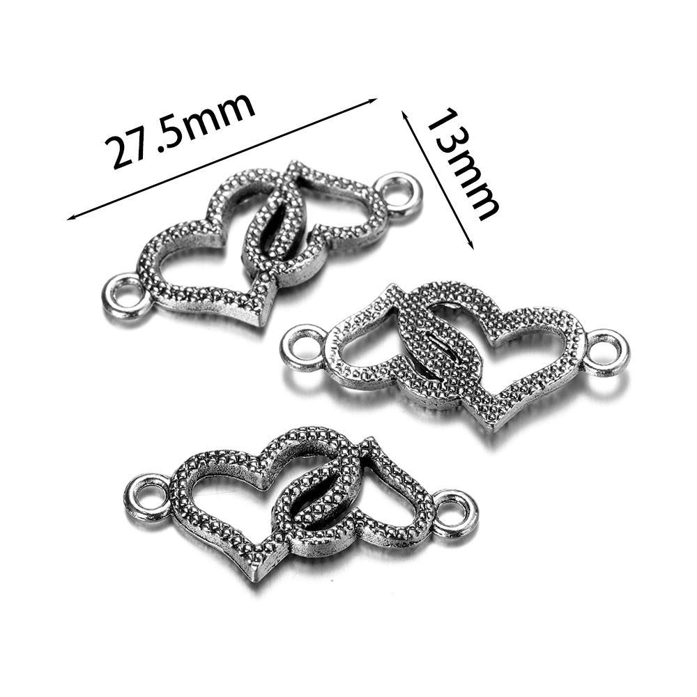 5/10Pcs Alloy Butterfly Heart Charms Pedants Jewelry Bracelet Connectors for DIY Necklace Jewelry Making Accessories