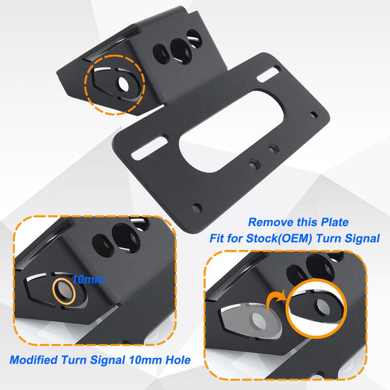 For KAWASAKI Z650/ABS Ninja 650/ ABS KRT Motorcycle Fender Eliminator Kit Rear Tail Tidy Number License Plate Holder