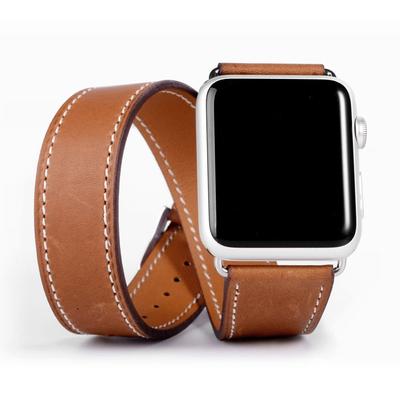 Cinturino Doppio Giro per cinturino Apple watch 45mm 41mm 44mm/40mm 42mm/38mm Bracciale cinturino in pelle iWatch serie 5 4 3 se 6 7