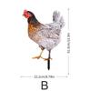 YKLU069-256 3D Rooster, Hen, Duck & Pig Outdoor Garden Decoration Plug