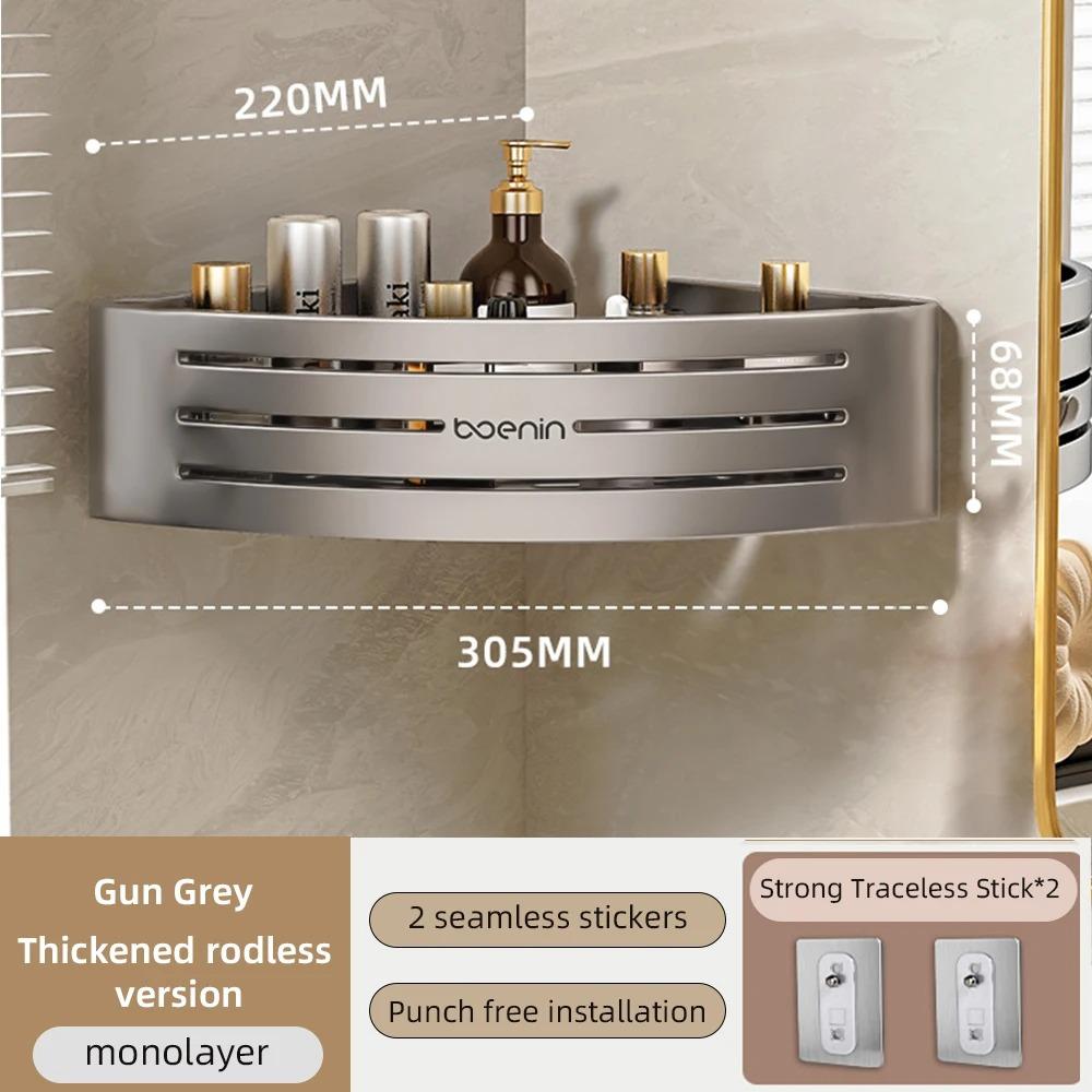 

1-2 шт. угловая полка для ванной комнаты с крючком для полотенец без сверла, алюминиевая полка для хранения душа, органайзер для ванной комнаты