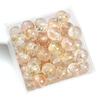 30/50pcs Crystal Glass Beads Ice Permeating Ink Halo Dyeing Sprinkles Golden Loose Spacer Beads for Jewelry Making