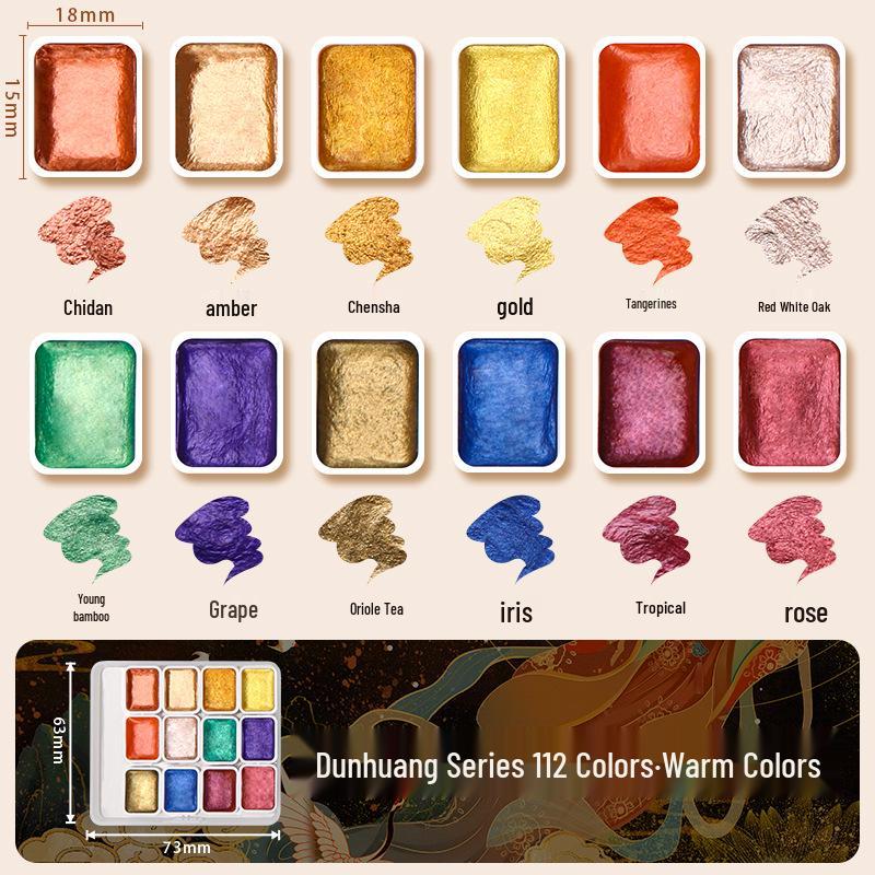 Pearlescent Watercolor Pigment - Color-Changing Gold for Nail Art & Thangka Painting.
