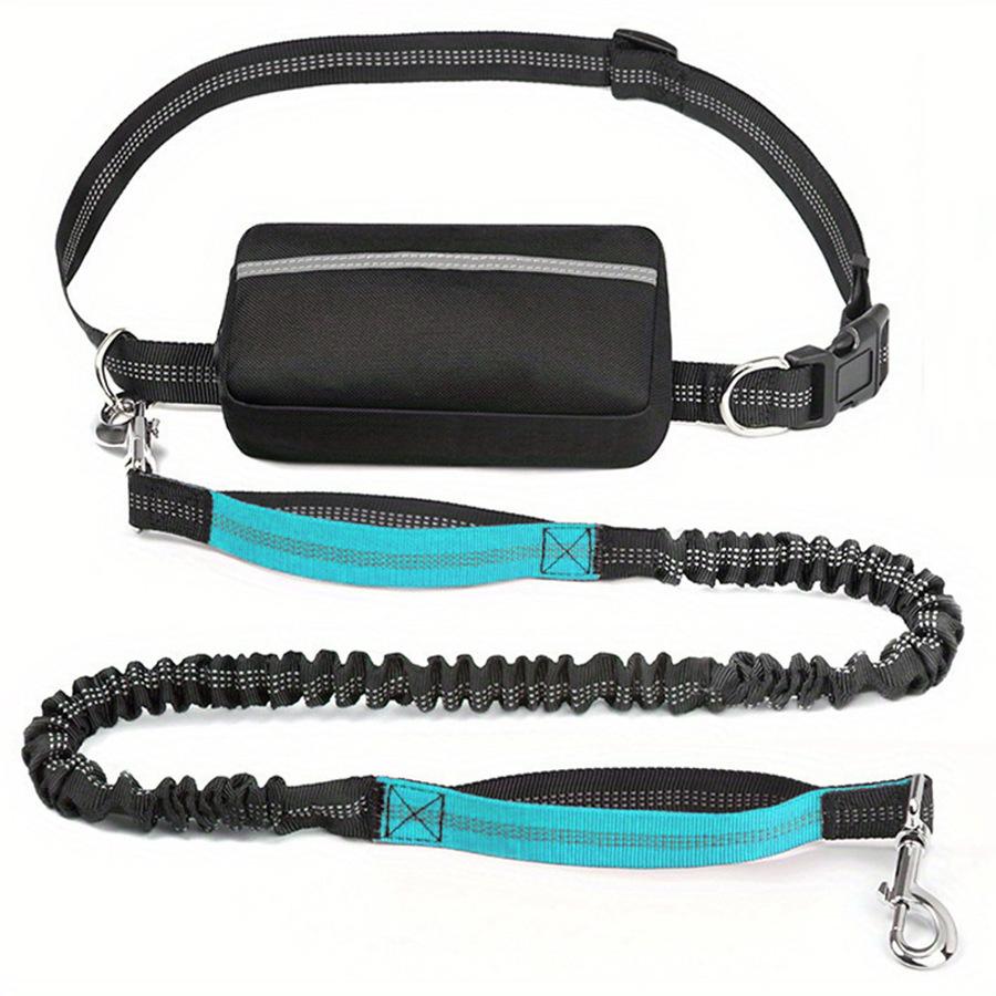 Outdoor running pet leash nylon reflective night run walk fanny pack leash dog leash set
