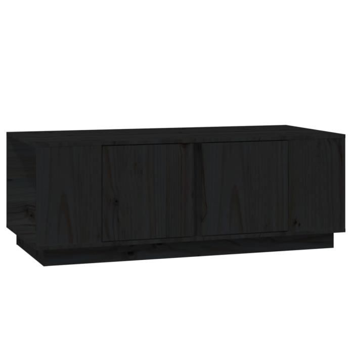 814433 vidaXL Coffee Table Black 110x50x40 Cm Solid Pine Wood