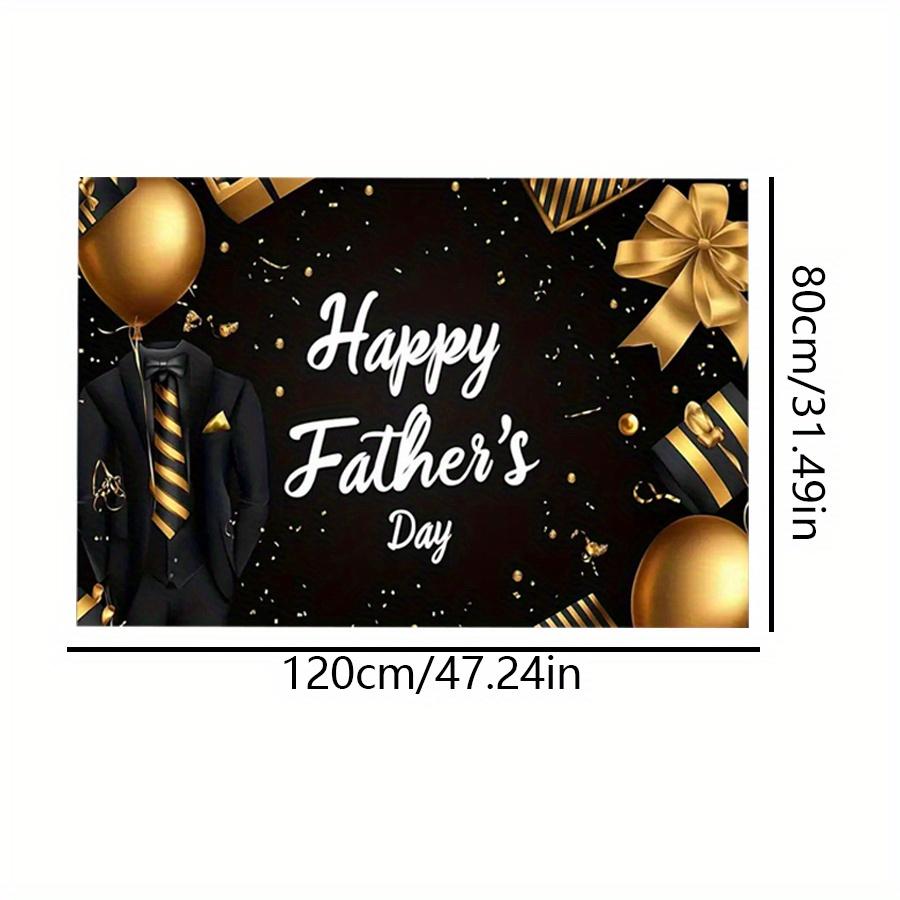 

Фон для фотосъемки с Днем отца для мужчины в смокинге «Я люблю папу» в черном костюме с галстуком для семейной вечеринки Фотостудия 120*80cm