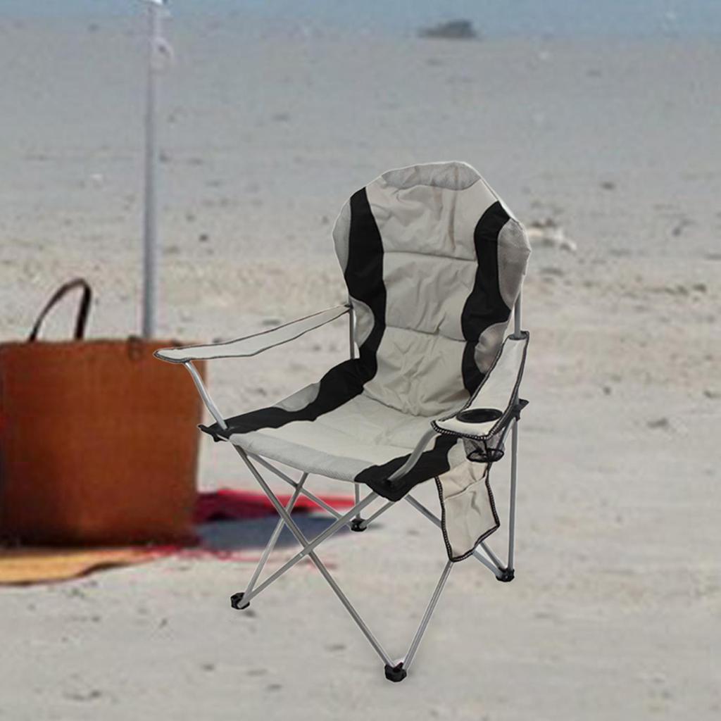 Camping Chair Heavy Duty Camp Arm for Leisure Hiking Backpacking Gray