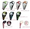 Golf Head Cover Fairway Paw Print Magnetic (White/Orange, Fairway)