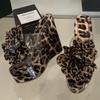 Modne Eilyken Modne Przezroczyste Platformy z PVC Klapki Damskie Styl Kwiatowy Panterka Odkryte Palce Buty na Wysokim Obcasie