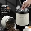 Sealed Canister Press Type Vacuum Coffee Beans Fresh Tea Canister Dried Fruit 304 Stainless Steel Vacuum Preservation Box