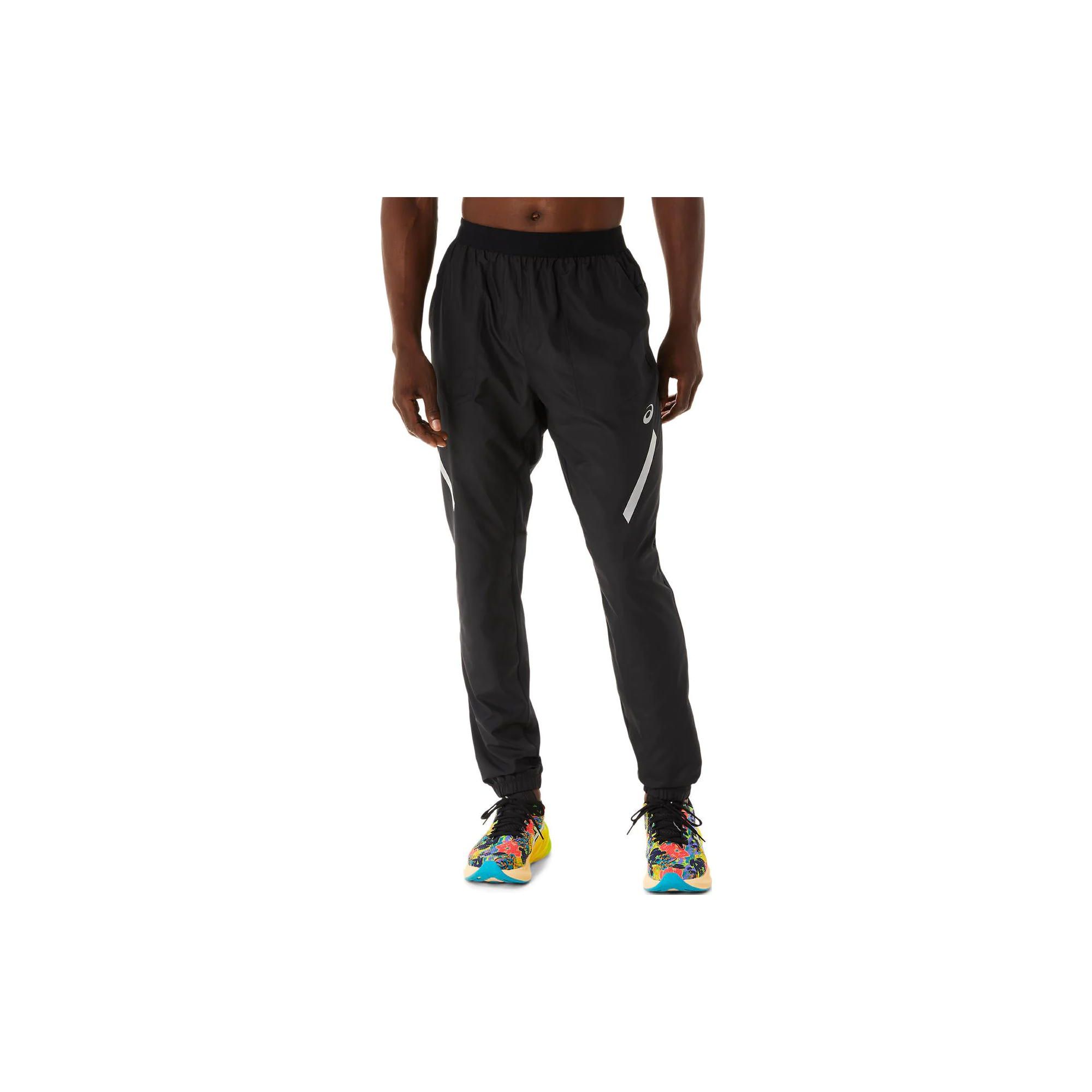 

Asics Однотонные брюки с принтом, средней посадки, длинные, повседневные, мужские, низ, черный 2011C754-001 XXL