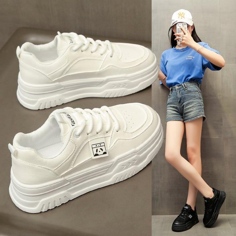 Fashion Simple Design Women Platform Sneakers Fashion Comfortable Lace-up Small White Shoes Student Board Shoes Non Slip Vulcanized Shoe