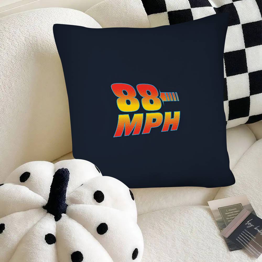Cartoon Classic Movie B-Back To The F-Future Pillow Case Fashion Square Pillowcase Bedroom Sofa Room Ins Decoration Leisure