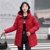 Quilted Winter Hooded Coat For Middle And Elderly Korean Edition Versatile Fashion Short Mother's Thick Down Cotton Jacket