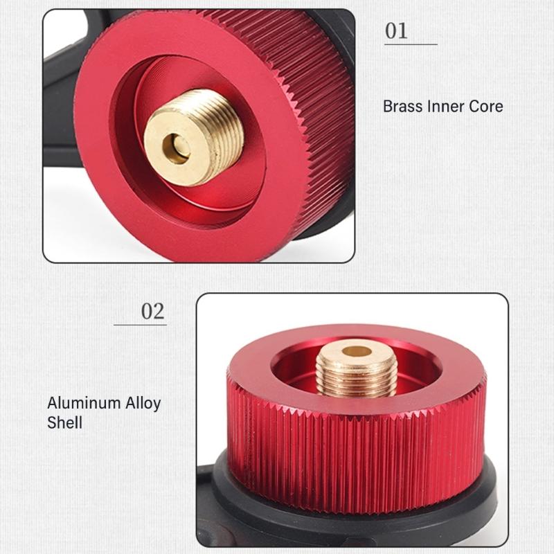 Outdoor Stove Camping Gas Converter Adapter with Fixed Bracket Camping Gas Stove Conversion Head Furnaces Converter