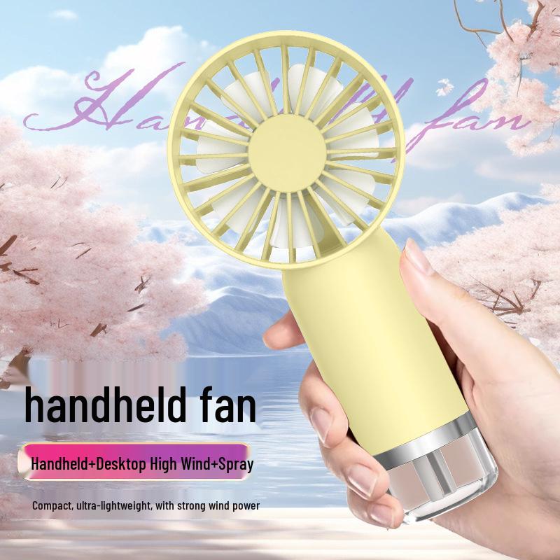 USB Rechargeable Handheld Mini Fan and Portable Mist Sprayer 166x77x51mm