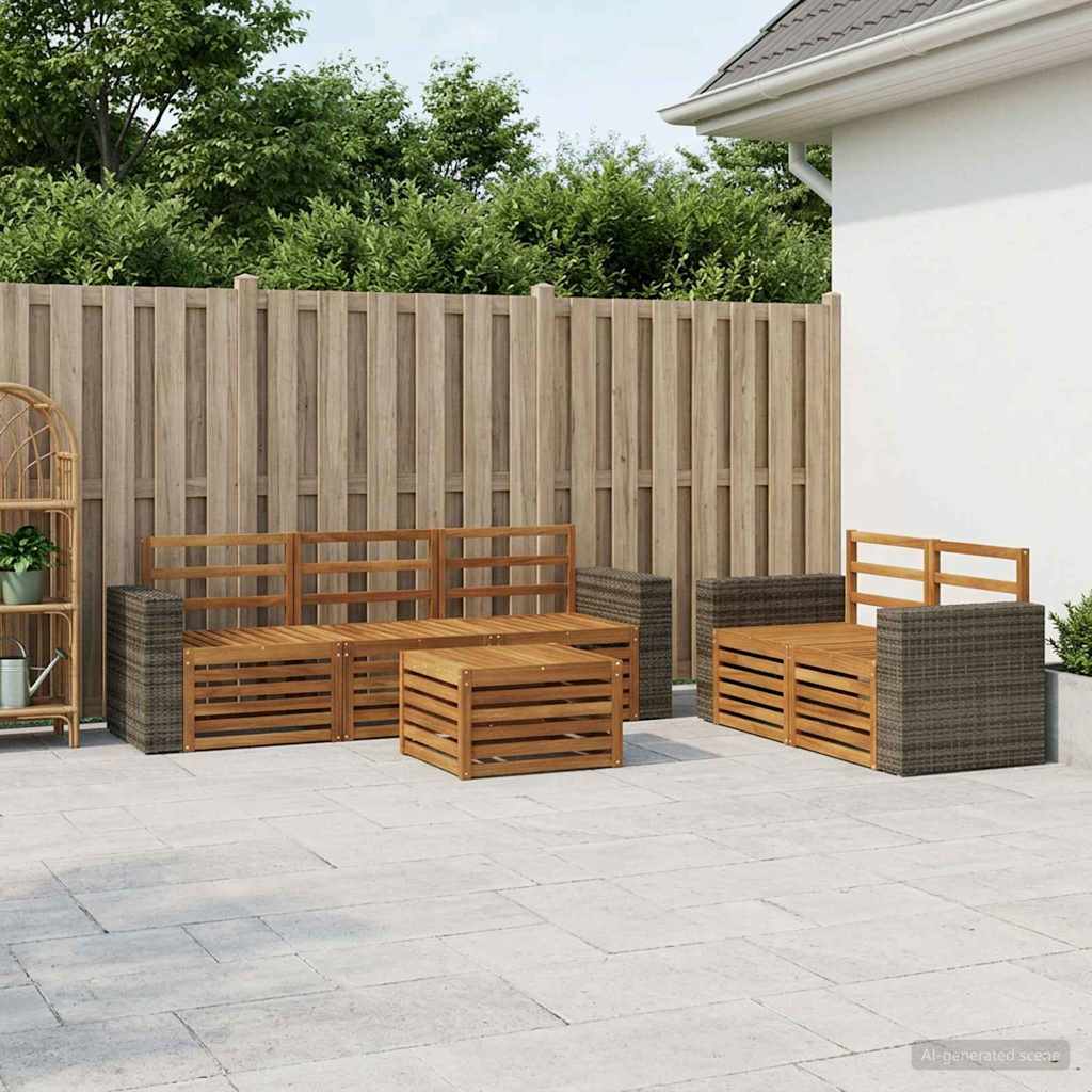 Outdoor Sofa Set Solid Acacia Wood