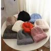 New Women Slouchy Winter Hat Fashion Decorate Cuff Beanie Hat Warm Winter Cap For Female Casual Streetwear Knitted Hat