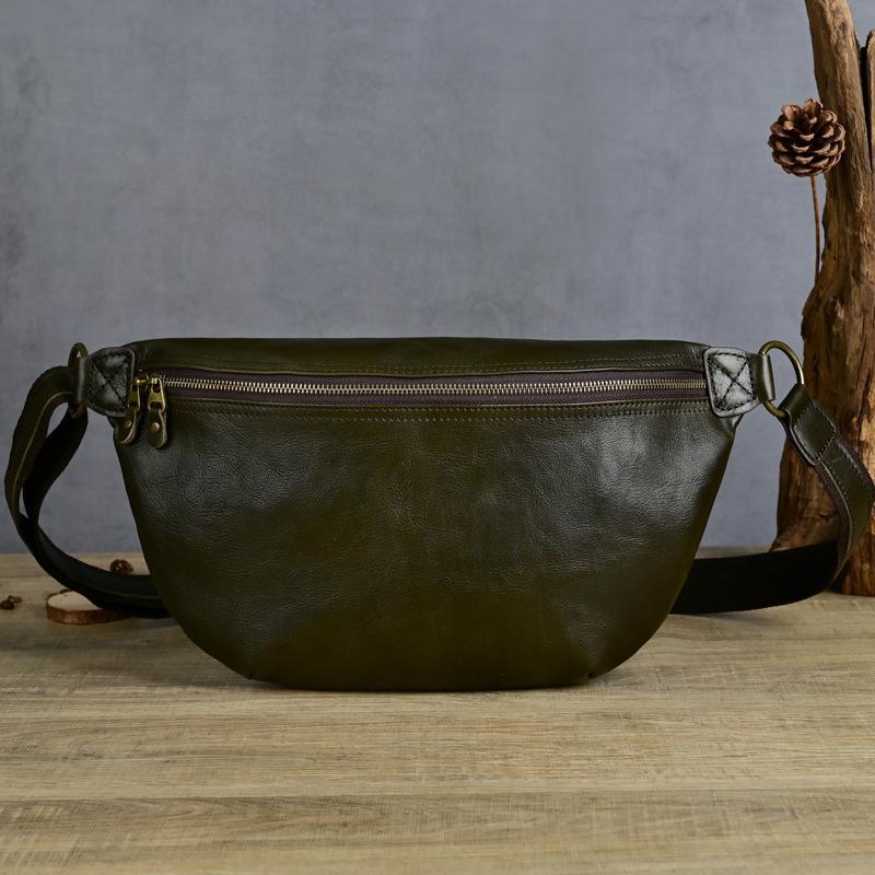 

Мужская нагрудная сумка из винтажной кожи кремового цвета, подлинная сумка на одно плечо для IPAD, сумка через плечо, мотоциклетный рюкзак, сумка для подвешивания на спине