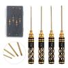4-teiliges Sechskantschraubendreher-Set Beschichtete Spitze 1,5/2/2,5/3,0 mm Sechskantschlüssel Allen-Schlüssel Verbessert die Kontrolle Modellbauwerkzeug