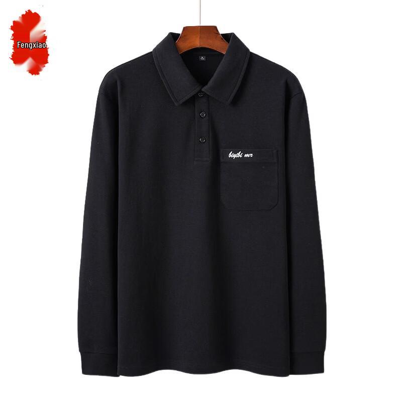 Men s Cotton Long Sleeve Polo Shirt XL