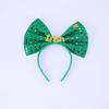 Irish Leprechaun Bowknot Hair Hoop Fashion Statement Karaoke Party Leprechaun for Irish Day Stage Photo Props