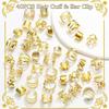 40-Piece New Dreadlock Hair Ring Set - Floral Tube Hair Accessories