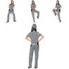 Japanese Anime Striped Prisoner Costume For Cosplay And Stage Performance