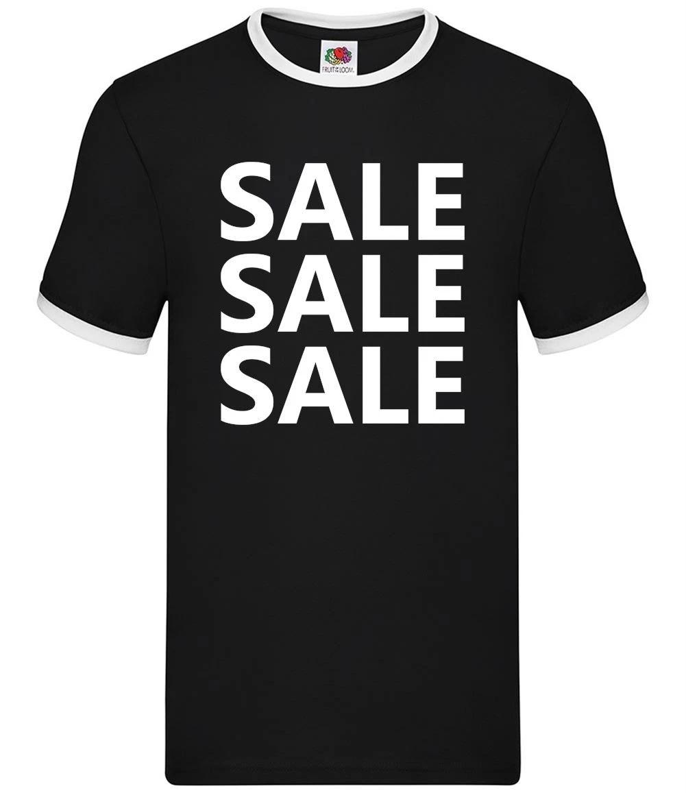 Sale Slogan - Mens Ringer - Meme Parody Slogan Shops Shopping Gift XS