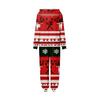 Christmas Print Family Matching Hooded Long Sleeved Zippered Jumpsuit Set
