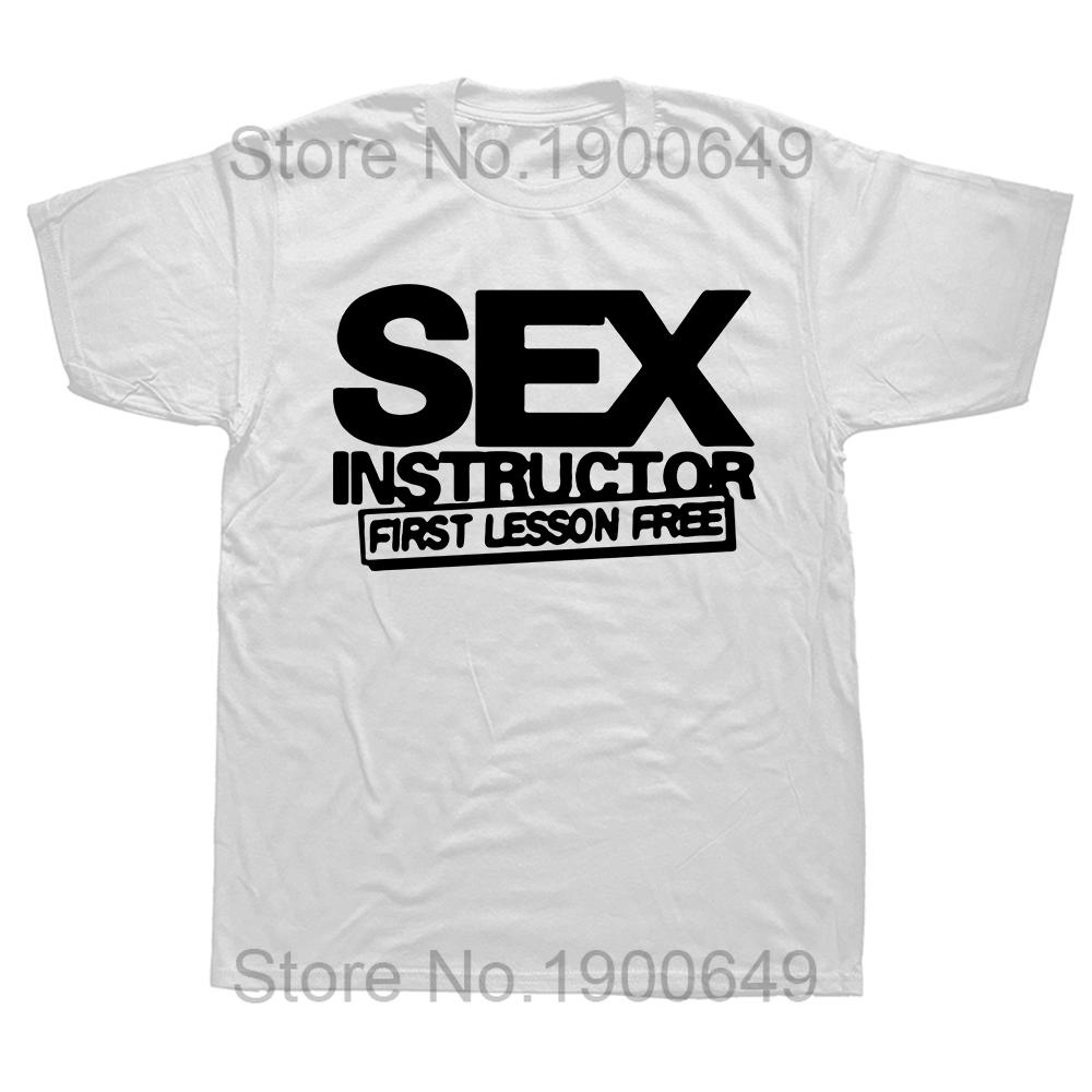 Maglietta Estiva Divertente con Stampa Istruttore di Sesso Scherzo Umoristico Girocollo Manica Corta Casual Unisex Maglietta Hip Hop Streetwear Magliette per Adulti