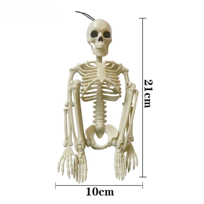 2pcs/set Halloween Skeleton Decorations Plastic  Human Bones Props for Party Home Ghost Theme Playful Couple Ghost Bride Groom