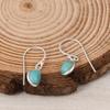 Kingman Turquoise Pear Earrings – 925 Sterling Silver Drop Earrings – Teardrop Gemstone Jewelry for Women.
