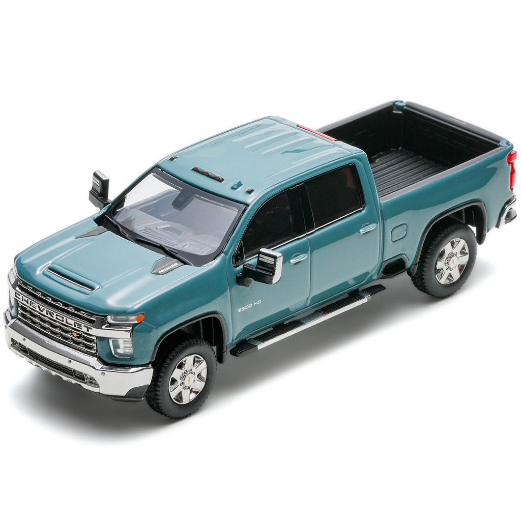 1/64 Silverado HD 2020 Alloy Pickup Car Model Diecast Metal Off-road Vehicles Car Model Simulation Miniature Scale Kids Toy Gift