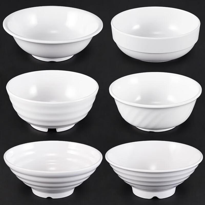 A5 White Thickened Melamine Commercial Noodle Bowl