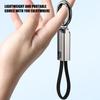 Short USB C to C Cable 16CM for PD65W Fast Charging 3A Keychain Attachment Zinc Alloy Phone Lanyard Data Cable