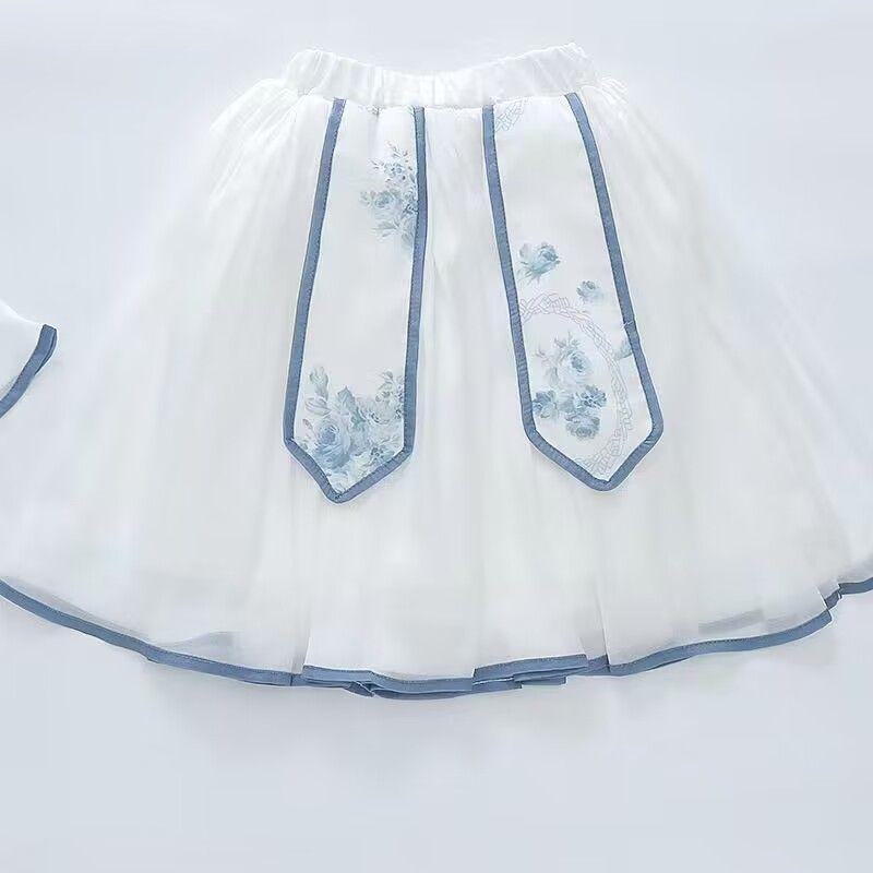 Girls Hanfu Tang Suit Two Piece Set Ancient Dress Baby Traditional Costume 90